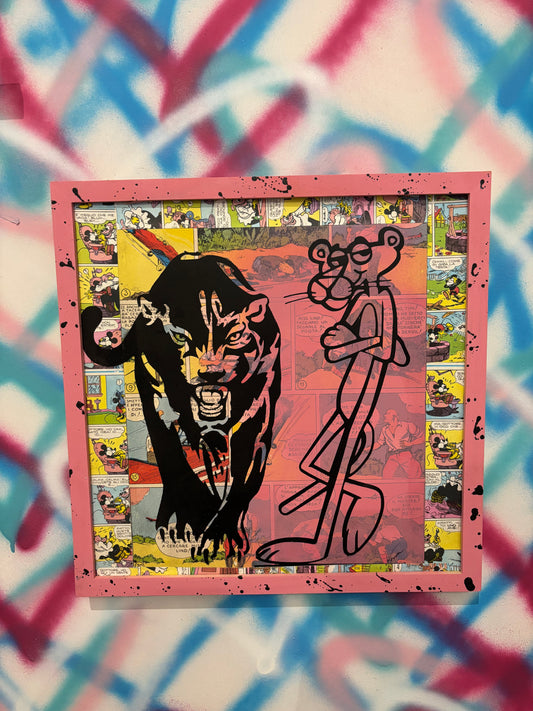 Quadro "Panther pink comics"